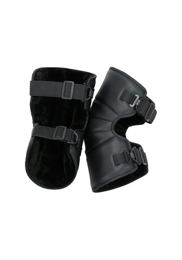 Primepickings Kalın Motosiklet Kneepad, Soğuk Geçirmez Isıtmalı Diz Ped, Rüzgar Ve Soğuk Korumalı, Siyah Siyah