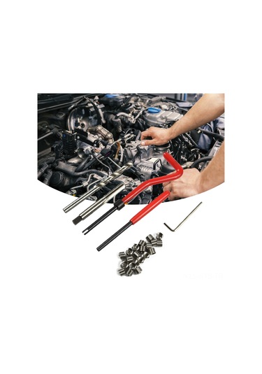 Symbee Motor Ve Otomobil Için Çelik Vida İripli Tamir Seti M6 X 1.0, 25 Parça, Plastik Kutu