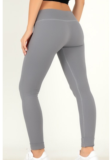 Doremi Seamless Normal Bel Ripli Spor Tayt Antrasit-m/l Çok Renkli