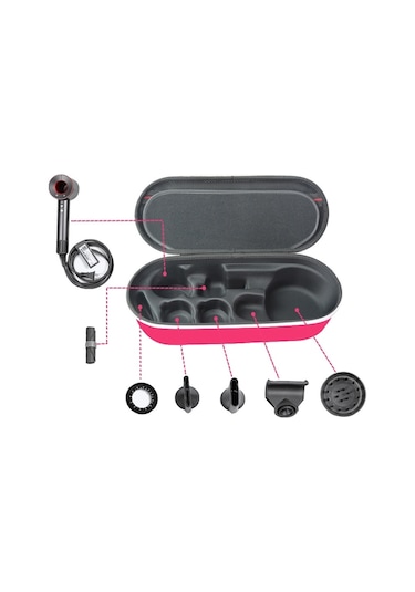 Hd03 / Hd08 / Hd15 Saç Kurutma Makinesi Saklama Kutusu Eva Sert Kabuk Çantası Gül Kırmızısı Kırmızı