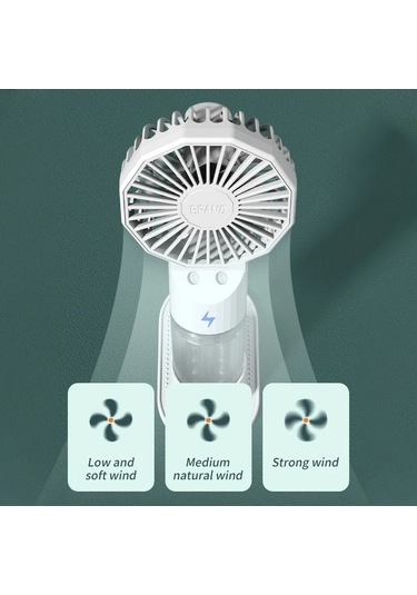 Funtree Treasure Taşınabilir El Nemlendirme Spreyi & Küçük Fan Yurdu Mini - Ofis & Yurt İçin Serinlik Ve Nemlendirme