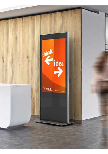 Cletech C01 43" Totem Kabini + Samsung Qm43c 43" Signage Monitör