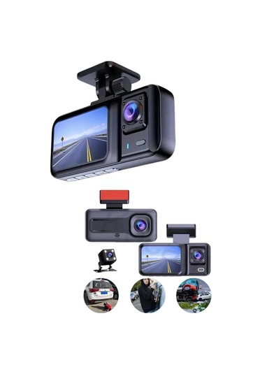 Ekranlı Sürüş Kaydedici Dvr Ön Ve Arka Kameralı Full Hd Çözünürlüklü