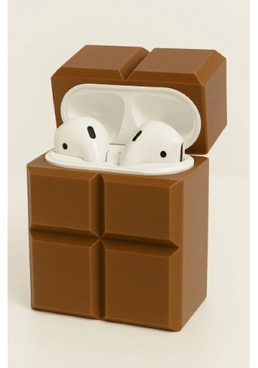 Apple Uyumlu AirPods Kılıfı Kahverengi