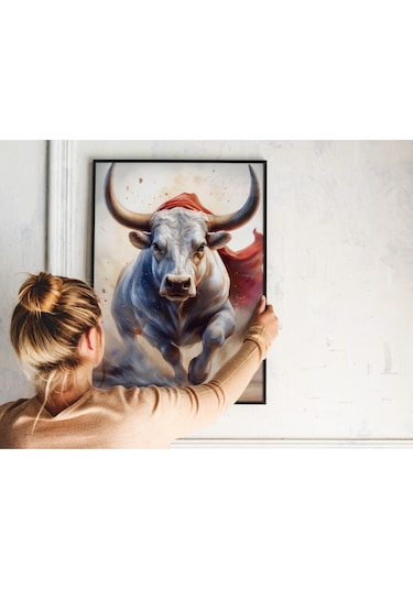 Çerçevesiz Poster Dijital Baskı Boğa "hür" - 50x70