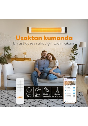 Ufo Lorem 3000 W Mobil Uyumlu Ve Uzaktan Kumandalı Isıtıcı