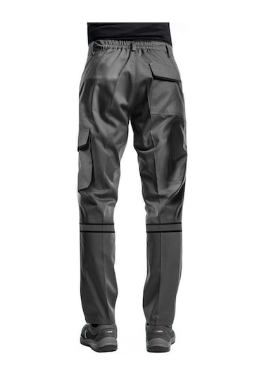 Şensel, Reflektörlü İş Pantolonu, Gri-Siyah, Komando Cepli -54E33