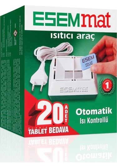 Esemmat Kablolu Isıtıcı Cihaz + 20 Tablet