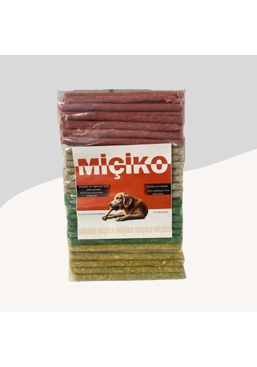 Miçiko Köpekler İçin Renkli Munchy Diş Sağlığı Ödül Çubuğu 25 Adet