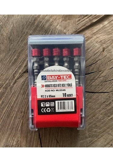 Byt Pz2 Stoplu Vida Sıkma Ucu Mıknatıslı Çift Yönlü Yıldız Bits Uç 10 Adet