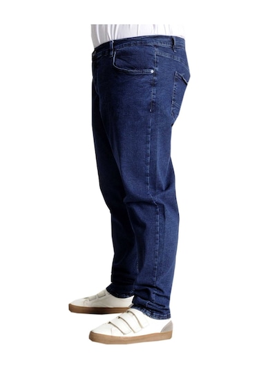 Mode Xl Büyük Beden Erkek Kot Pantolon Paris Star 23908 Mavi 001