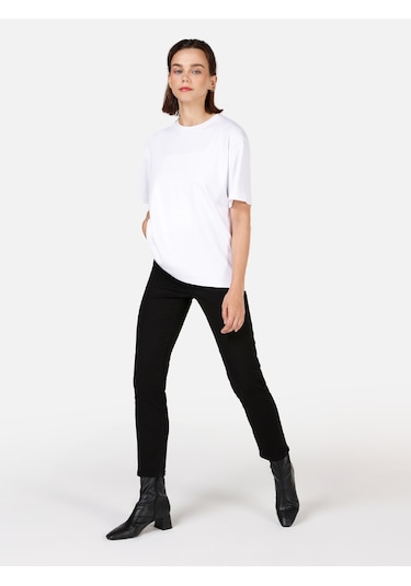 Colins 703 Carla Dar Kesim Orta Bel Düz Paça Siyah Kadın Pantolon Cl1071317 Siyah