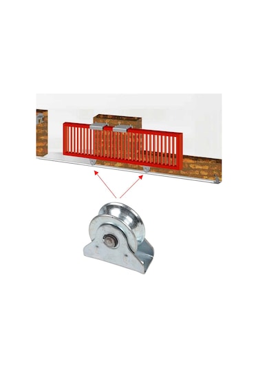 Rmt040 Sürgülü Demir Kapı İçin Tablalı Ray Makarası 40 Mm