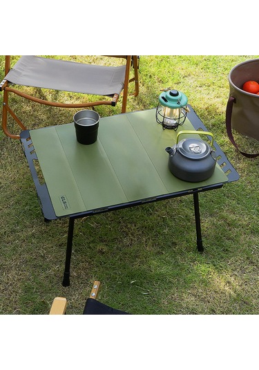 Homyl Kamp Masa Matı Katlanır Silikon Örtüsü Barbekü Yeşil Yeşil Çok Renkli