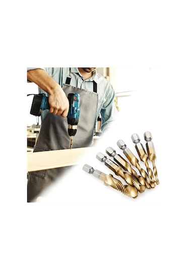 M6+m8+m10 Altıgen Şaftlı Hss Vida Dişi Metrik Kılavuz Matkap Uçları