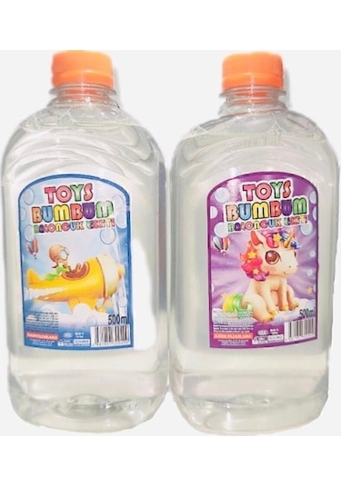 Köpüklü Üflemeli Baloncuk Suyu Baloncuk Solüsyonu 500 Ml. 2 Adet