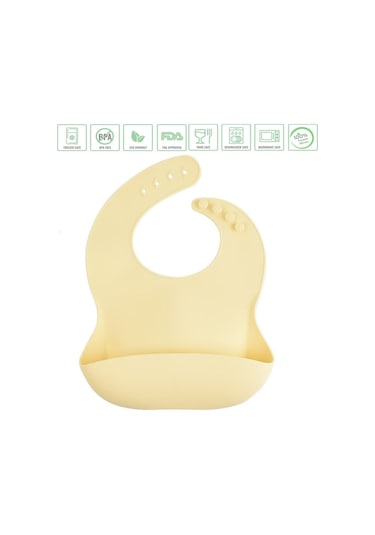 Jojobebek Çocuk Silikon Mama Önlüğü (SARI RENK)