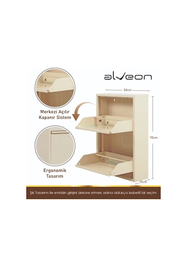 Alv-102 Alveon Metal Ayakkabılık Krem