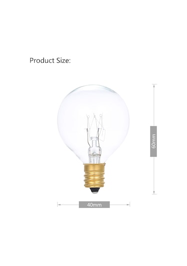 Skycity 25 Adet Ip44 Su Geçirmez G40 Tungsten Ampul, E12 Taban, 2100k Islak Beyaz Işık, 7w, 1000+ Saat Ömür