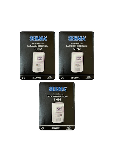 Sekma Doğal Gaz Metan Alarm Dedektörü S-092 3 Adet