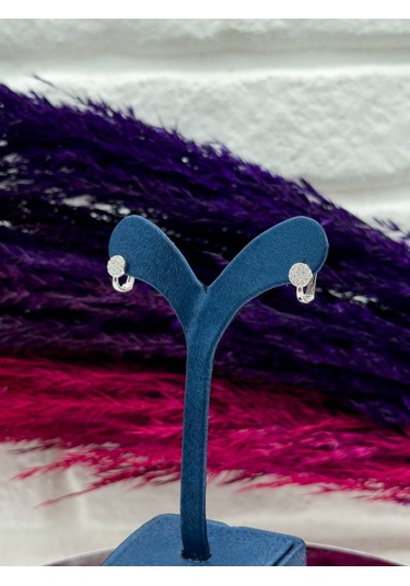 925 Ayar Gümüş Zirkon Taşlı Trend Kız Çocuk Küpesi Gümüş