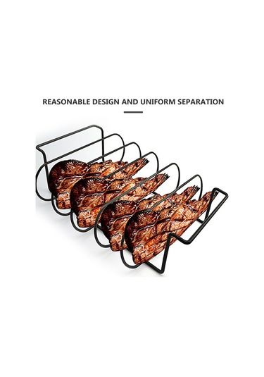 Kosona Metalik Izgara File Sıcak Tutucu, 25.7x30.7x7.7cm, 407g, Barbekü Steak Rafı Çok Renkli