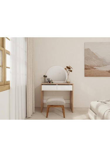 Huzur Makyaj Masası Marbellakiraz Beyaz