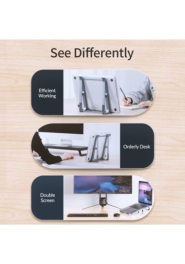 Sones Orıco Ma13 Çok İşlevli Dizüstü Bilgisayar Dikey Depolama Tutucu Gri