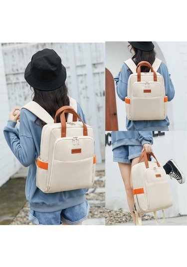 Tongxida Hm8011 Çok Amaçlı 15,6 Laptop Sırt Çantası Gri Bej