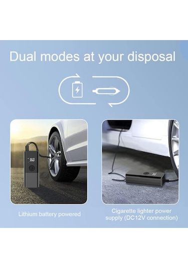 Dijital Hava Kompresörü Basınç Göstergeli Hava Pompası