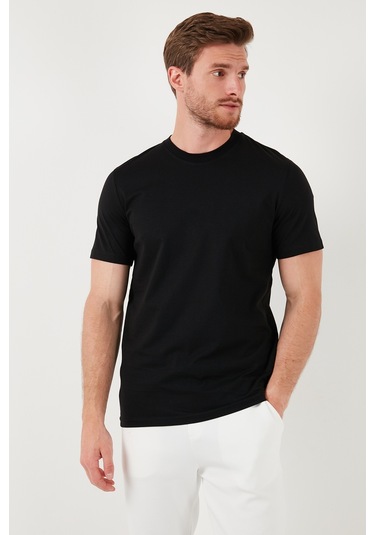 Buratti Pamuklu Regular Fit 2'Li Basic Erkek T Shirt 59020202 Siyah-Siyah