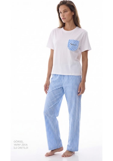 Penti Gökyüzü Mavisi Pajama Time Pamuklu Pantolon Pijama Takımı Gökyüzü Mavisi Penti Gökyüzü Mavisi Pajama Time Pamuklu Pantolon Pijama Takımı Gökyüzü Mavisi