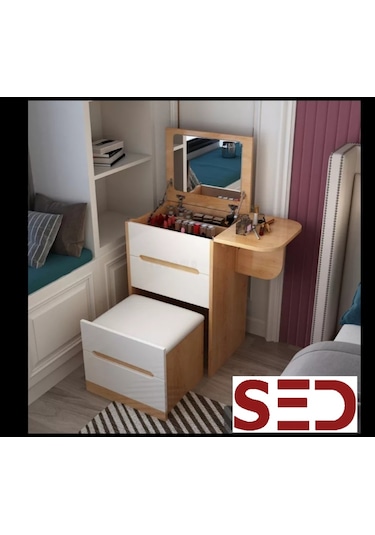 Showroomistanbul Sed Mobilya Makyaj Masası Tuvalet Ve Puf 5 Showroomistanbul Sed Mobilya Makyaj Masası Tuvalet Ve Puf 5