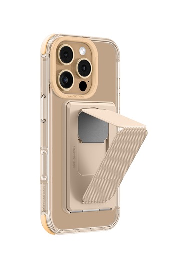 İphone 16 Pro Kılıf Magsafe Uyumlu Standlı Kartlıklı Set Amazingthing Omni Adventure Seri Rose Gold