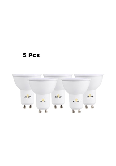 Tenfowee 5'li Gu10 Led Ampul Seti - 7w, 500-600lm, 270 Derece Açı, Uzun Ömürlü