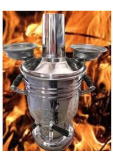Sözenler Krom Odunlu Kömürlü 6 L Semaver Inox