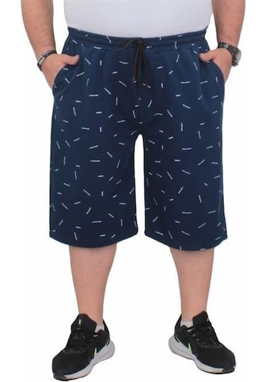 Starbattal Erkek Büyük Beden Penye Şort Justice 24645 Indıgo-Indıgo Indigo