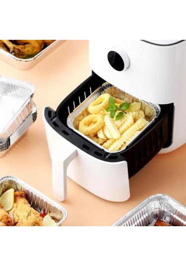 10/30 Adet Tek Kullanımlık Alüminyum Folyo Su Yağ Geçirmez Kare Pişirme Folyo Kutusu Yüksek Sıcaklık Dayanımı Fırın Tepsisi 10 Diğer