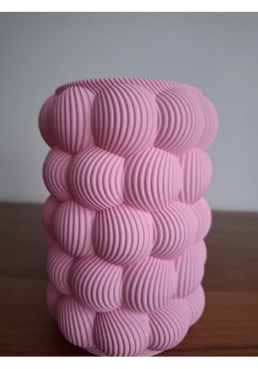 Bubble Vazo - 16 Cm Pembe
