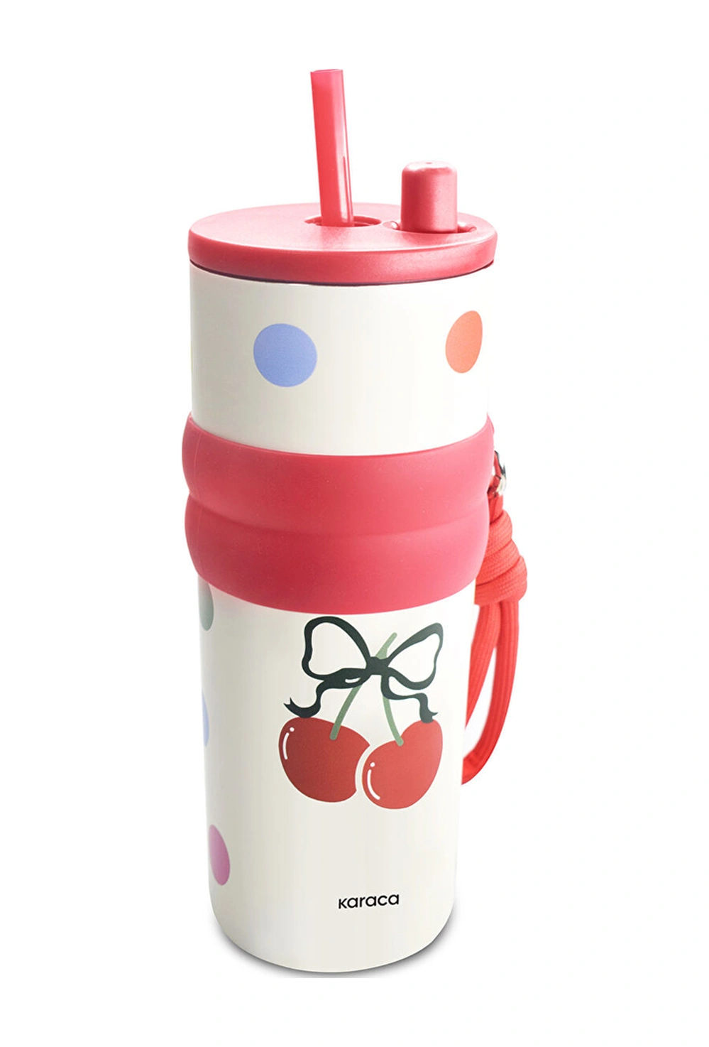 Karaca Point Çelik Sızdırmaz Termos 600 Ml Kırmızı