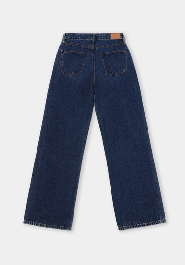 Colins Regular Fit Yüksel Bel Geniş Paça Kadın Koyu İndigo Jean Pantolon Cl1076568 Q1.v1 Dn44537 Denim