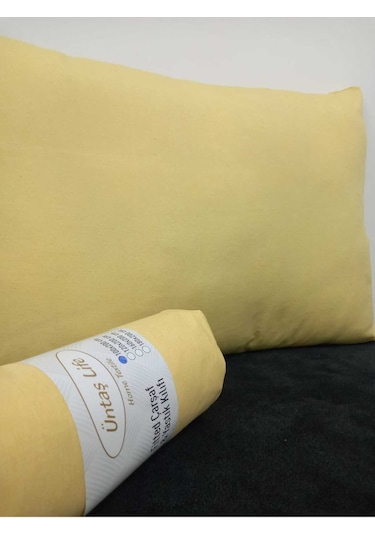 Üntaş Serenat Lastikli Düz Renk Tek Kişilik Çarşaf + Yatık Kılıfı Sarı 1 Adet