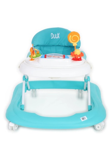 Duux Plano Oyuncaklı Müzikli 3 Kademeli Örümcek Bebek Yürüteci Turkuaz