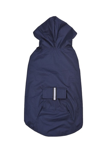 Pazly 6xl Yansıtıcı Evcil Hayvan Yağmurluğu, Tasma Deliği - Orta/büyük Köpekler İçin Açık Mavi