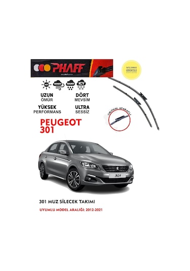 Peugeot 301 2017 Model Muz Silecek 1.2 1.5 1.6 Motor Arası Araca Özel Aparat