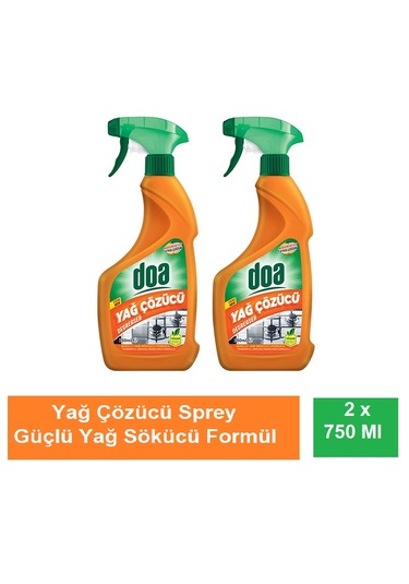 Doa Yağ Çözücü Sprey 750 Ml Vegan X 2 Adet 2'li Set