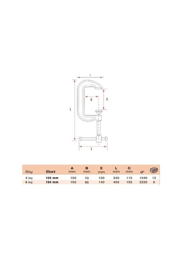 BULUT Dövme Kazancı İşkencesi G Tipi 6 inç 150 mm