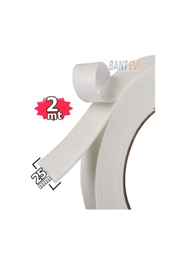 İz Bırakmayan Çift Taraflı Bant 25mmx2metre Leke Bırakmaz Bant