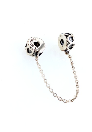 925 Ayar Gümüş Ebedi Kalpler Pan Uyumlu Güvenlik Zinciri Kadın Charm Gümüş