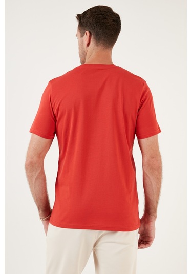 Buratti Pamuklu Regular Fit Bisiklet Yaka Basic Erkek T Shirt 59020201 Kırmızı